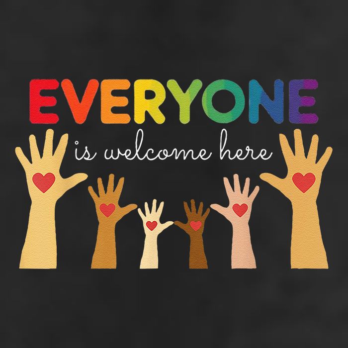 Everyone Is Welcome Here Idaho Teacher 7 Panel Mesh Trucker Snapback Hat