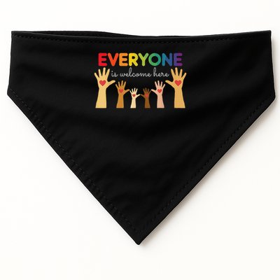 Everyone Is Welcome Here Idaho Teacher USA-Made Doggie Bandana