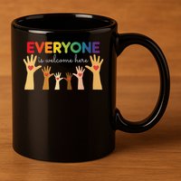 Everyone Is Welcome Here Idaho Teacher 11oz C Handle Ceramic Mug