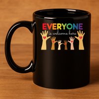Everyone Is Welcome Here Idaho Teacher 11oz C Handle Ceramic Mug