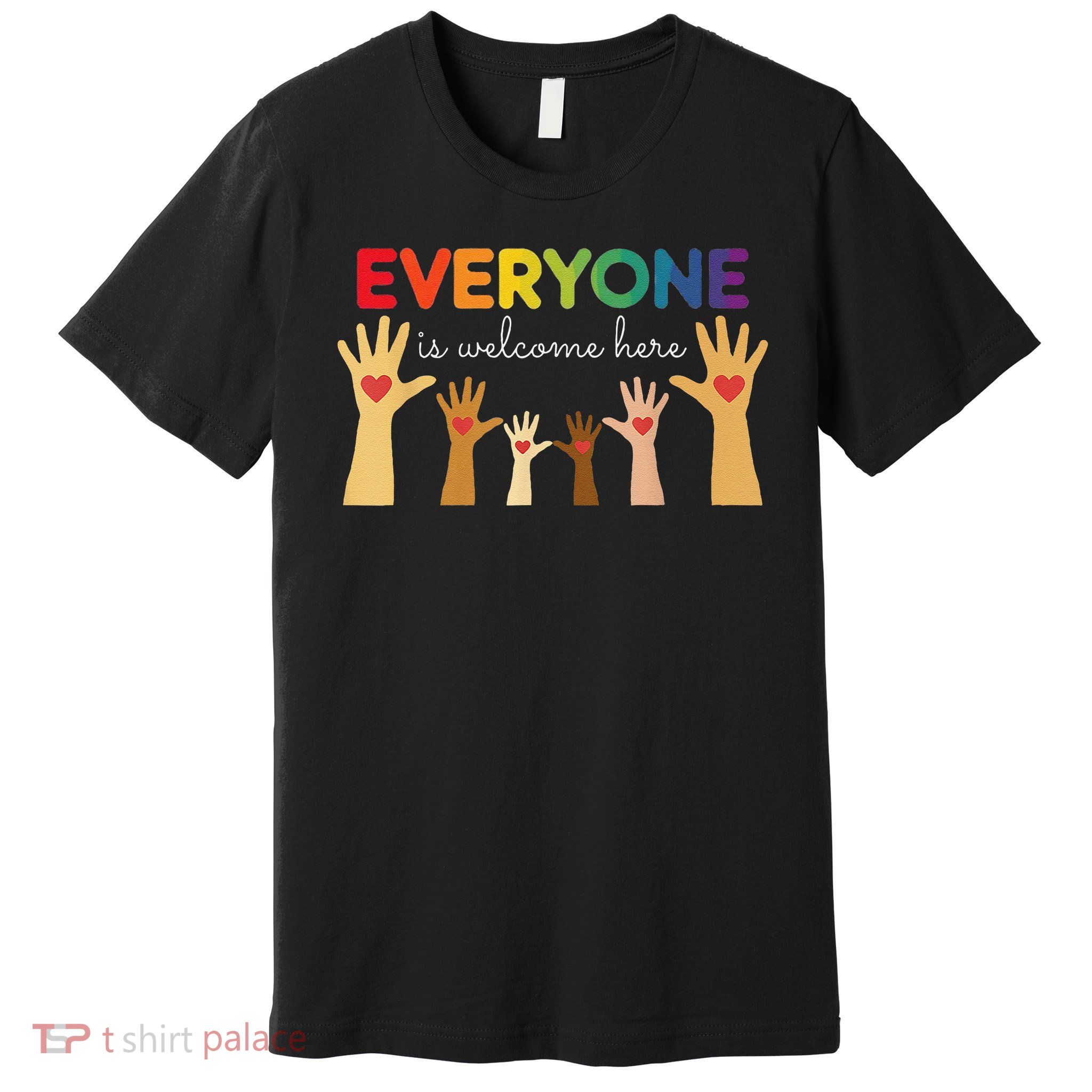 Everyone Is Welcome Here Idaho Teacher Premium T-Shirt