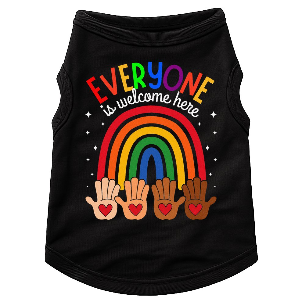 Everyone Is Welcome Here Idaho Teacher Inclusion Equality Doggie Tank
