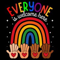 Everyone Is Welcome Here Idaho Teacher Inclusion Equality Doggie Tank