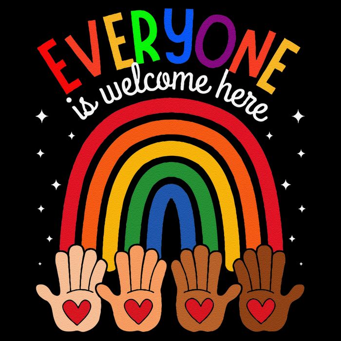 Everyone Is Welcome Here Idaho Teacher Inclusion Equality Doggie Tank