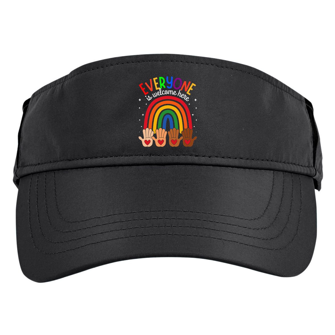Everyone Is Welcome Here Idaho Teacher Inclusion Equality Adult Drive Performance Visor