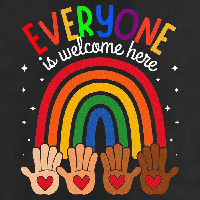 Everyone Is Welcome Here Idaho Teacher Inclusion Equality Adult Drive Performance Visor