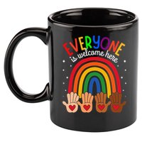 Everyone Is Welcome Here Idaho Teacher Inclusion Equality 11oz C Handle Ceramic Mug