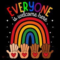 Everyone Is Welcome Here Idaho Teacher Inclusion Equality 16 in Basic Backpack
