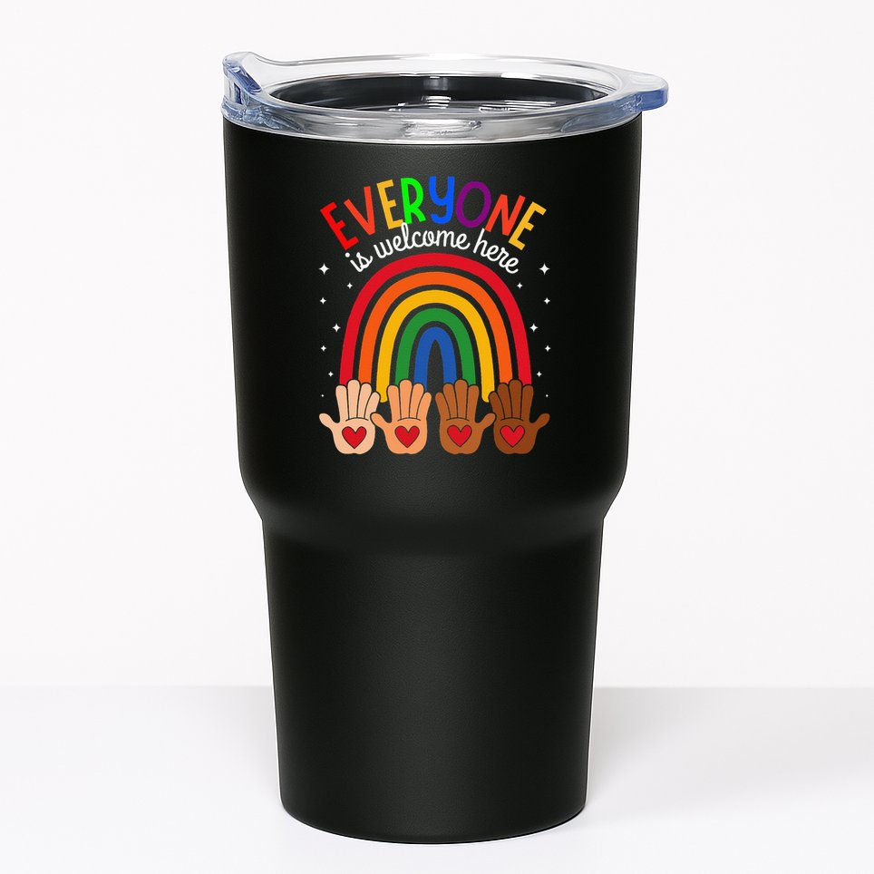 Everyone Is Welcome Here Idaho Teacher Inclusion Equality Tumbler