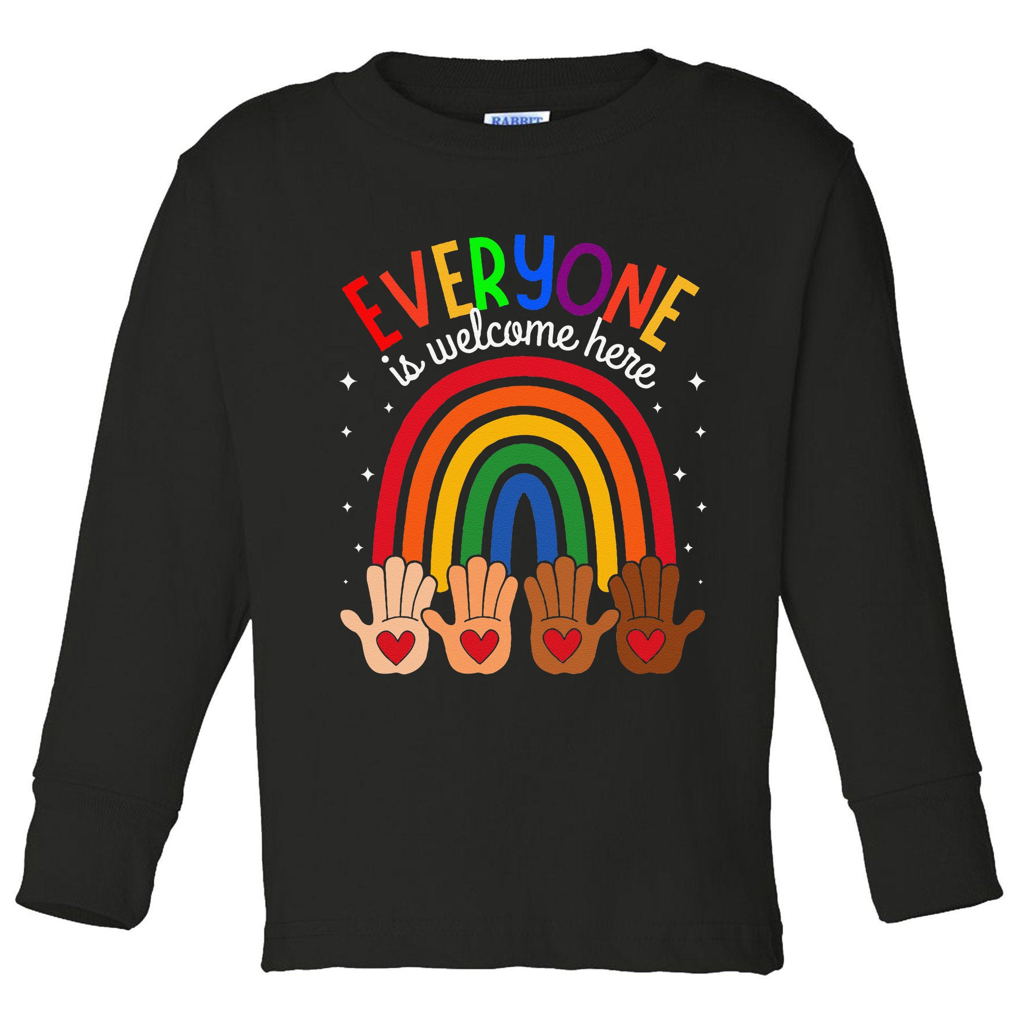 Everyone Is Welcome Here Idaho Teacher Inclusion Equality Toddler Long Sleeve Shirt
