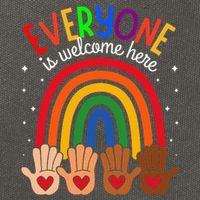 Everyone Is Welcome Here Idaho Teacher Inclusion Equality Cotton Canvas Backpack