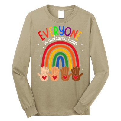 Everyone Is Welcome Here Idaho Teacher Inclusion Equality Long Sleeve Shirt