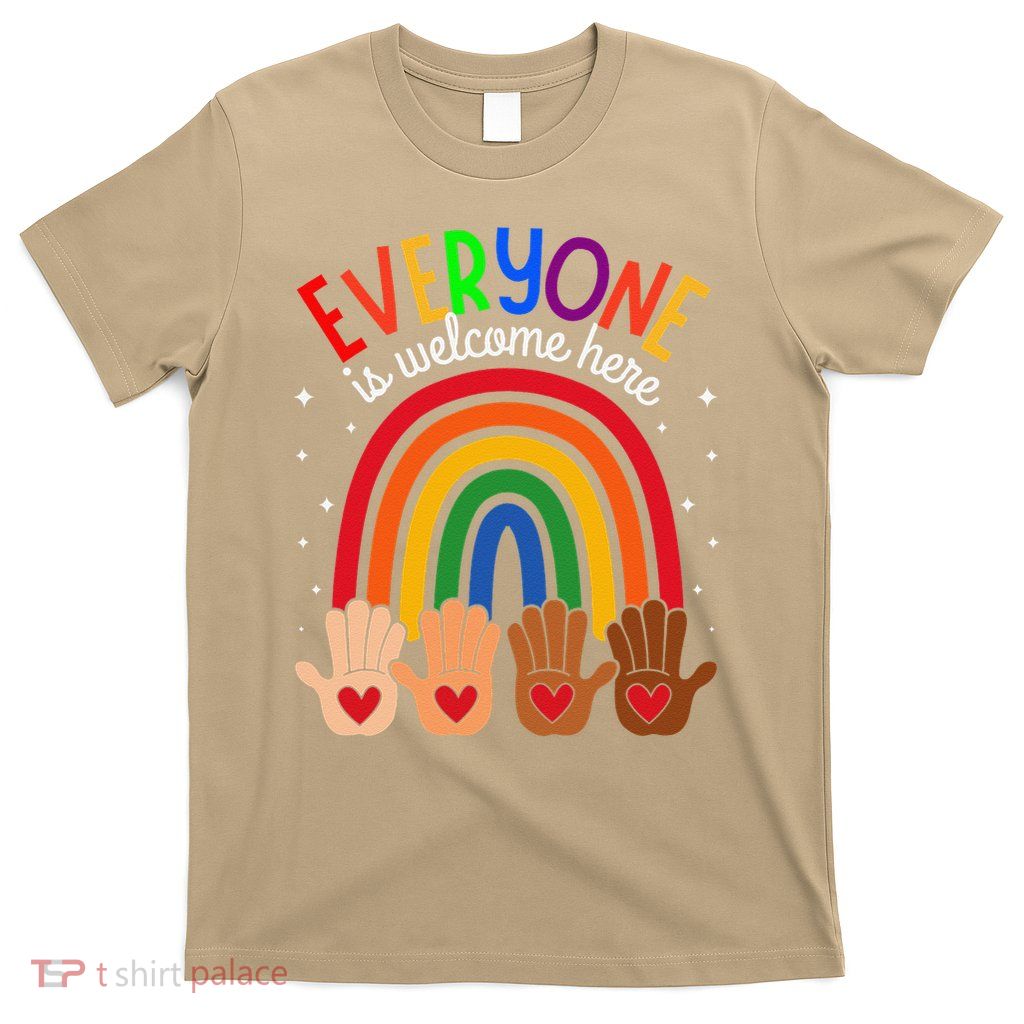 Everyone Is Welcome Here Idaho Teacher Inclusion Equality T-Shirt