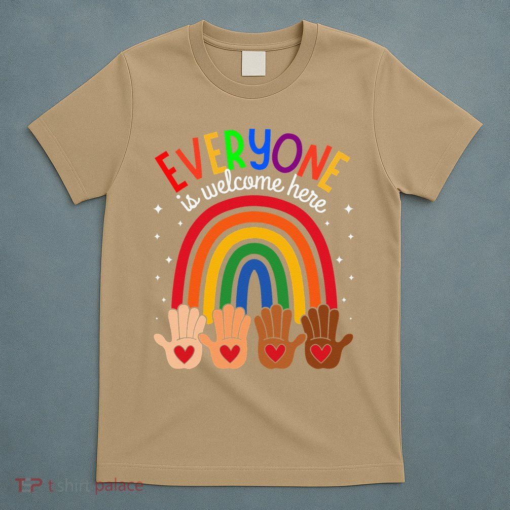 Everyone Is Welcome Here Idaho Teacher Inclusion Equality T-Shirt