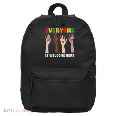 Everyone Is Welcome Here Idaho Teacher Diversity Unity 16 in Basic Backpack