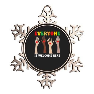Everyone Is Welcome Here Idaho Teacher Diversity Unity Metallic Star Ornament