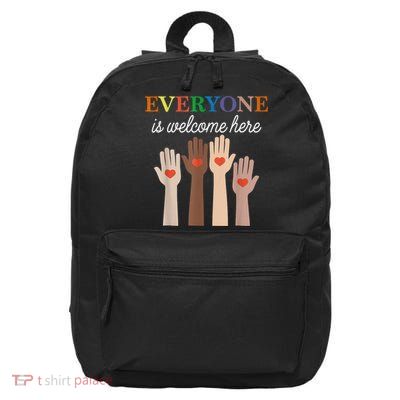 Everyone Is Welcome Here Idaho Teacher 16 in Basic Backpack