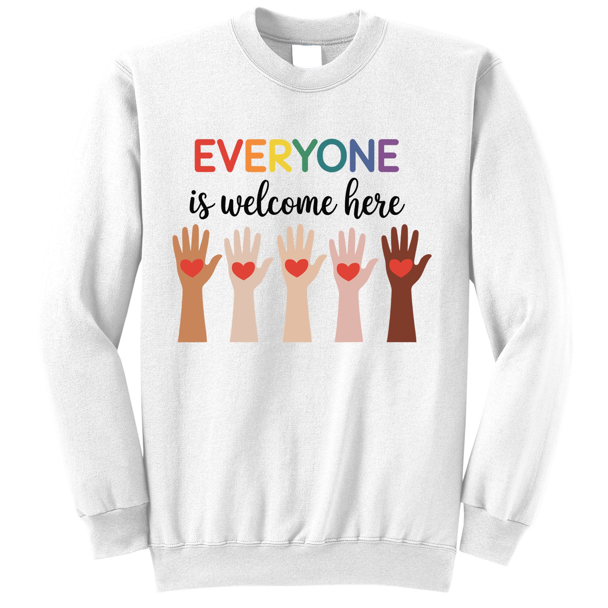 Everyone Is Welcome Here Idaho Teacher Sweatshirt