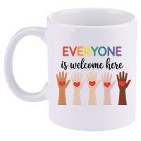 Everyone Is Welcome Here Idaho Teacher 11oz C Handle Ceramic Mug