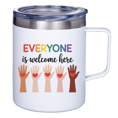 Everyone Is Welcome Here Idaho Teacher 12oz Stainless Steel Coffee Mug