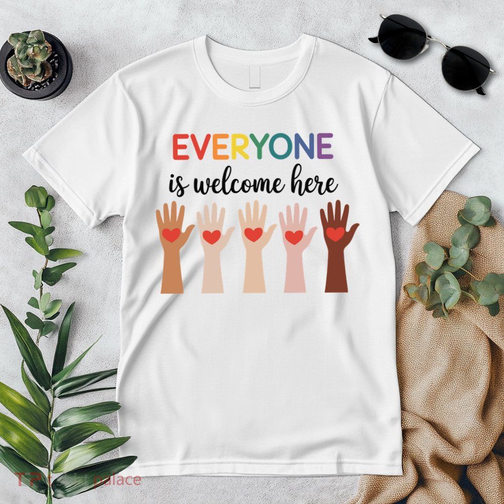 Everyone Is Welcome Here Idaho Teacher Premium T-Shirt
