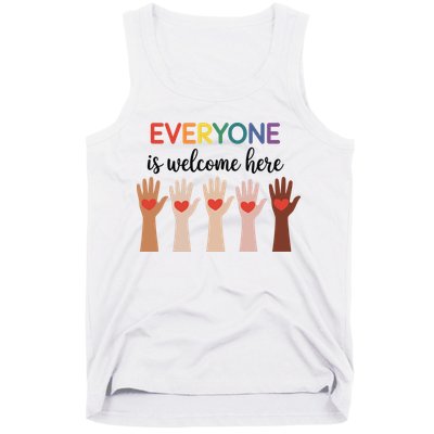 Everyone Is Welcome Here Idaho Teacher Tank Top