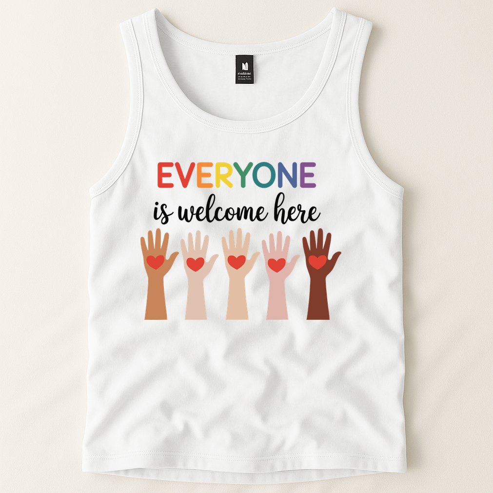 Everyone Is Welcome Here Idaho Teacher Tank Top