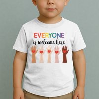 Everyone Is Welcome Here Idaho Teacher Toddler T-Shirt