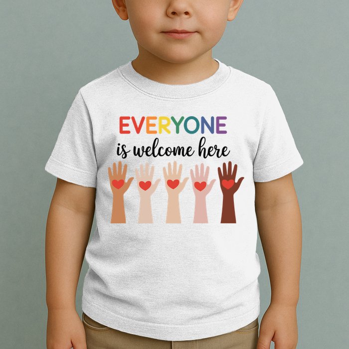 Everyone Is Welcome Here Idaho Teacher Toddler T-Shirt