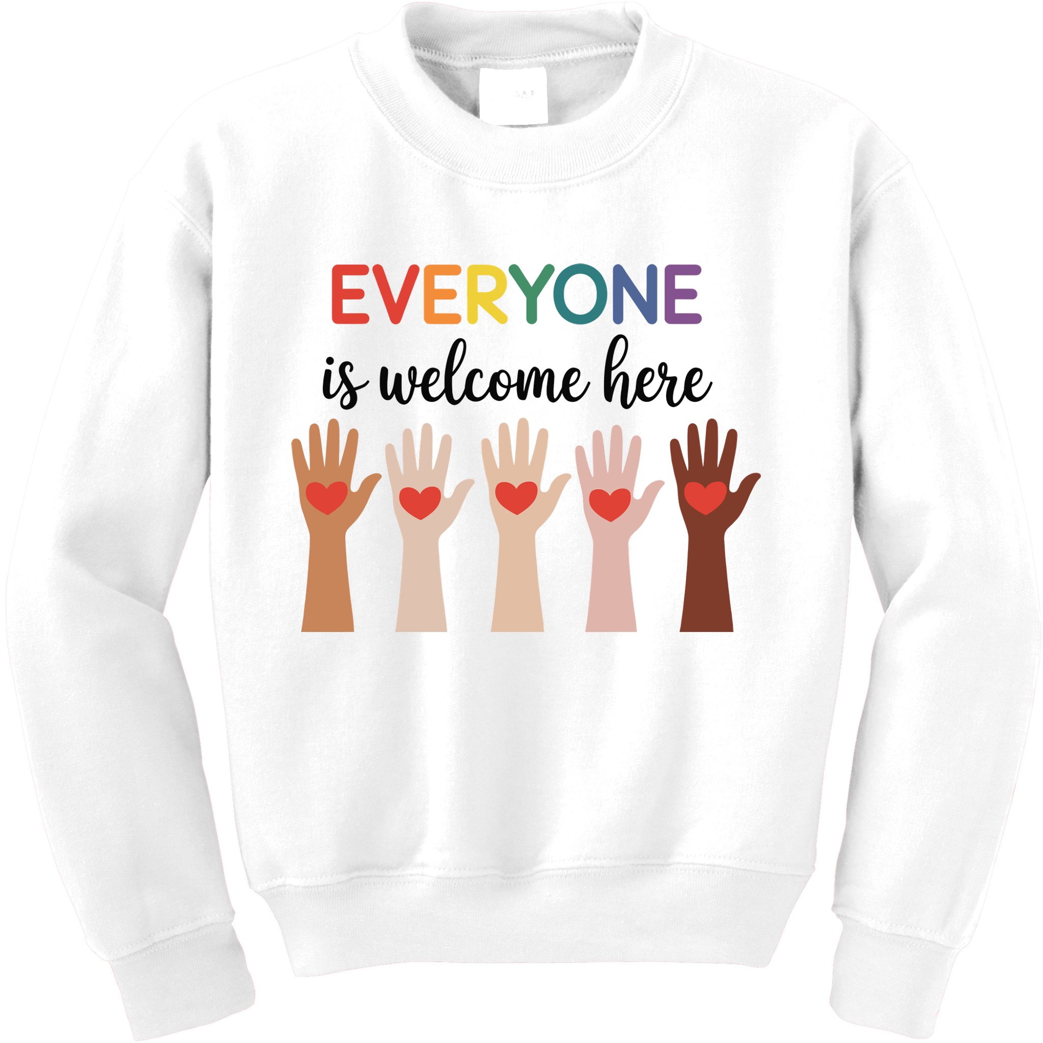 Everyone Is Welcome Here Idaho Teacher Kids Sweatshirt