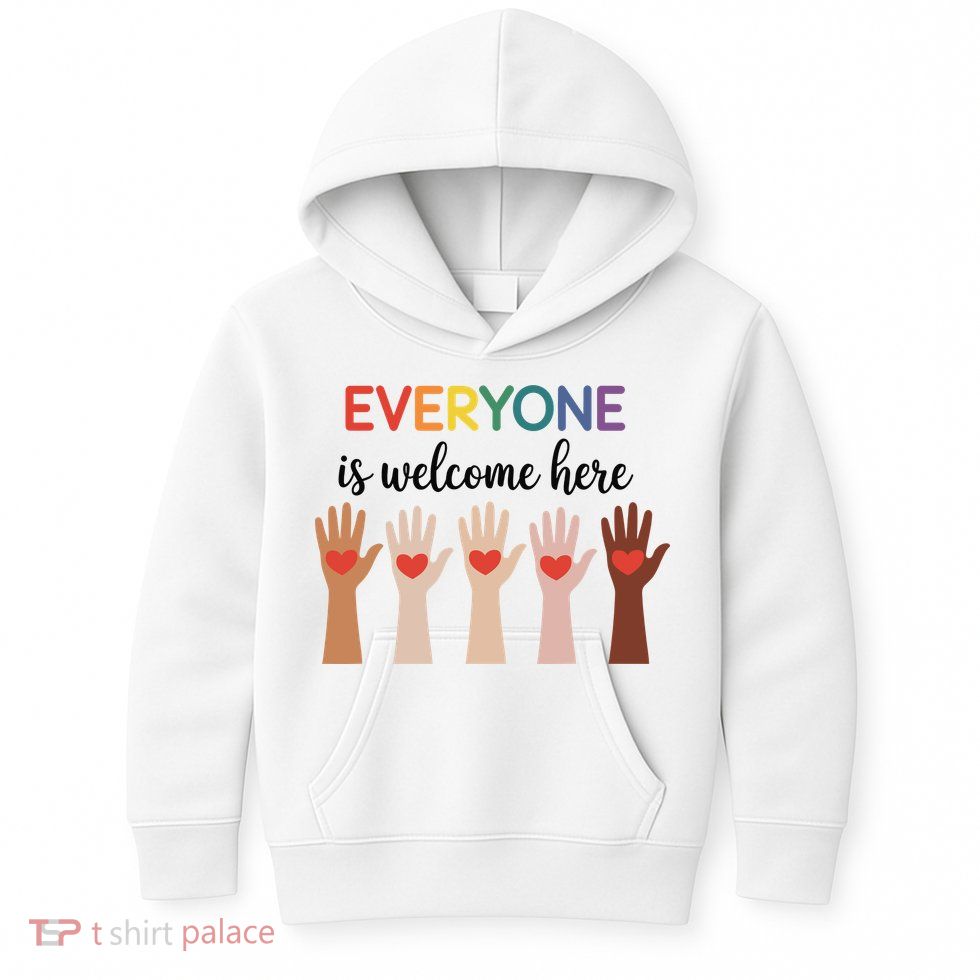 Everyone Is Welcome Here Idaho Teacher Kids Hoodie