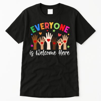 Everyone Is Welcome Here Idaho Teacher Tall T-Shirt