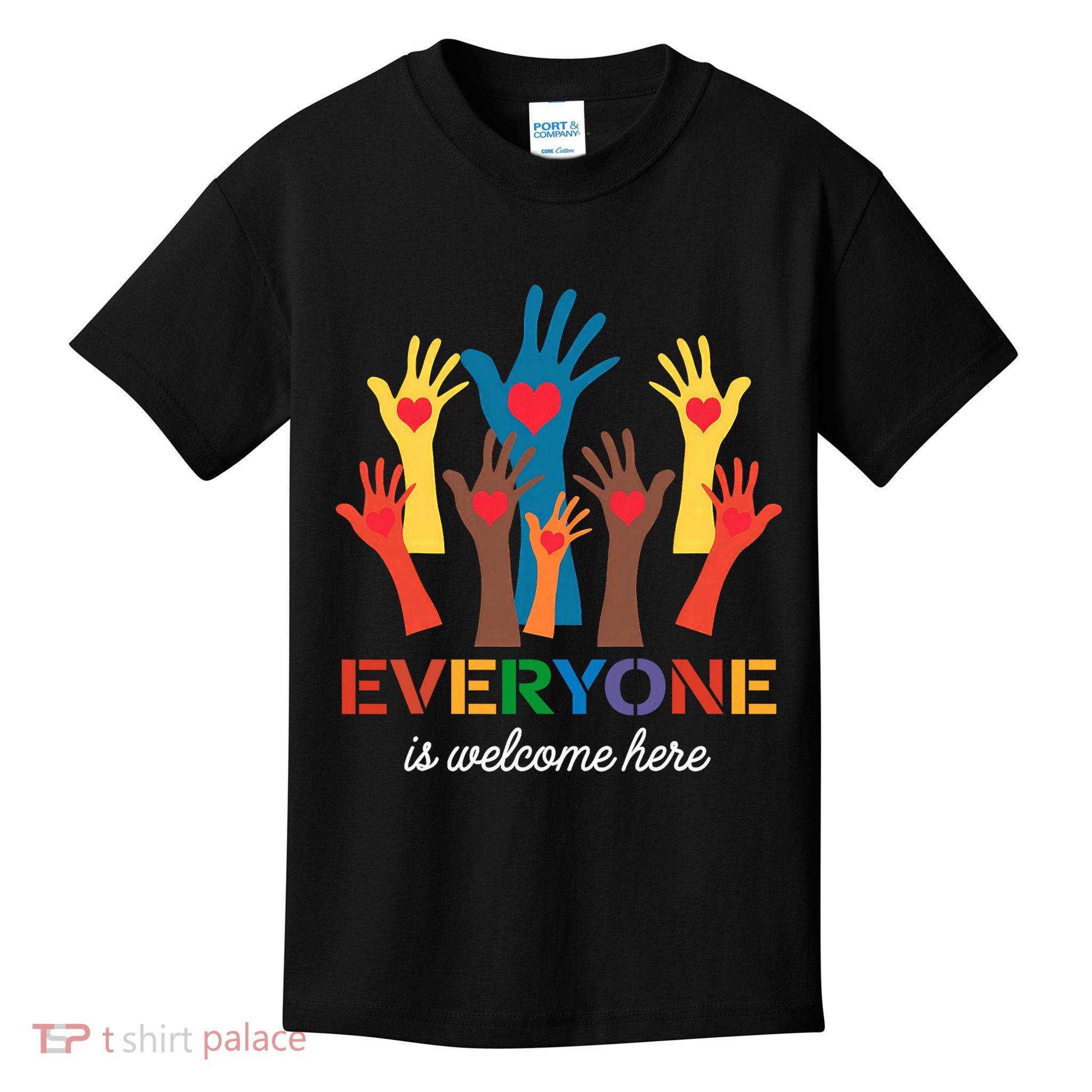 Everyone Is Welcome Here Idaho Teacher Kids T-Shirt