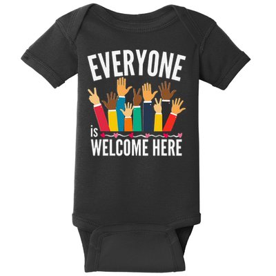 Everyone Is Welcome Here Idaho Teacher  Unity  Support Baby Bodysuit