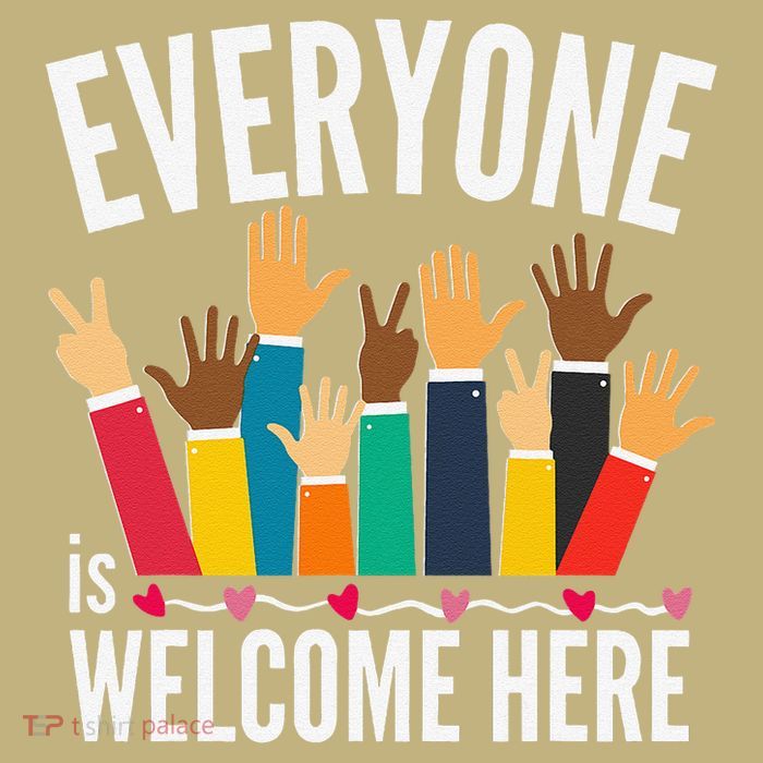 Everyone Is Welcome Here Idaho Teacher  Unity  Support T-Shirt