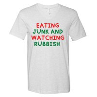 Eating Junk And Watching Rubbish V-Neck T-Shirt