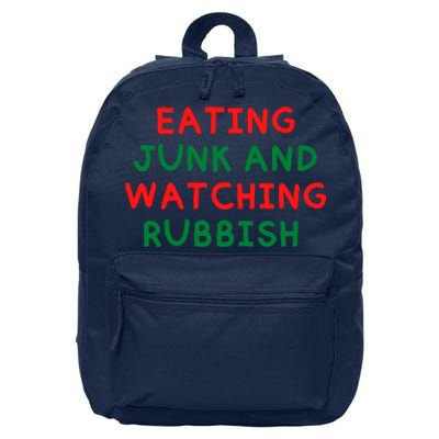 Eating Junk And Watching Rubbish 16 in Basic Backpack