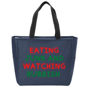 Eating Junk And Watching Rubbish Zip Tote Bag