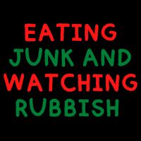 Eating Junk And Watching Rubbish Funny Christmas Backpack