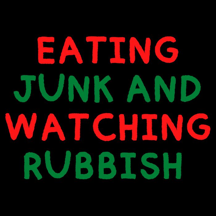 Eating Junk And Watching Rubbish Funny Christmas Backpack