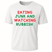 Eating Junk And Watching Rubbish Funny Christmas Cooling Performance Crew T-Shirt