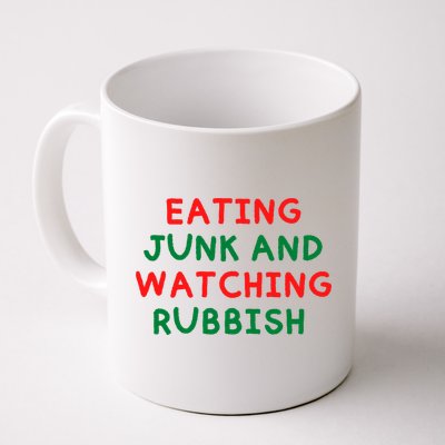 Eating Junk And Watching Rubbish Funny Christmas Mug