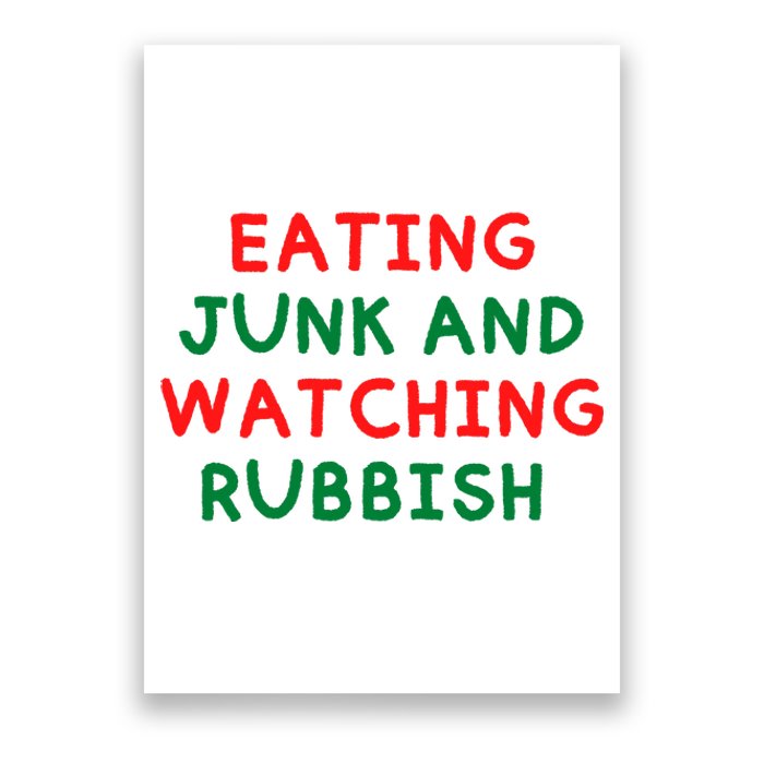 Eating Junk And Watching Rubbish Funny Christmas Poster