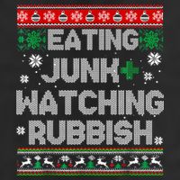 Eating Junk And Watching Rubbish Ugly Christmas Sweaters Adult Drive Performance Visor
