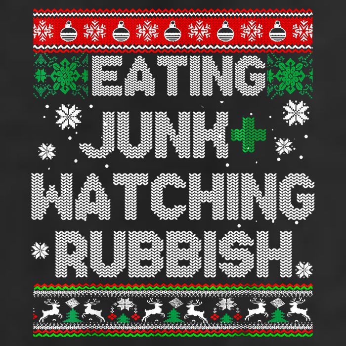 Eating Junk And Watching Rubbish Ugly Christmas Sweaters Adult Drive Performance Visor