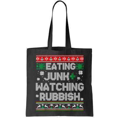 Eating Junk And Watching Rubbish Ugly Christmas Sweaters Bag