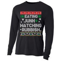 Eating Junk And Watching Rubbish Ugly Christmas Sweaters Cooling Performance Long Sleeve Crew