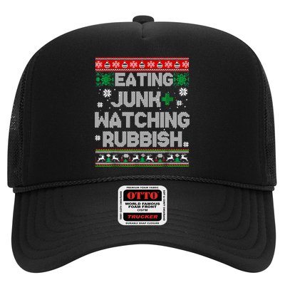 Eating Junk And Watching Rubbish Ugly Christmas Sweaters Trucker Hat
