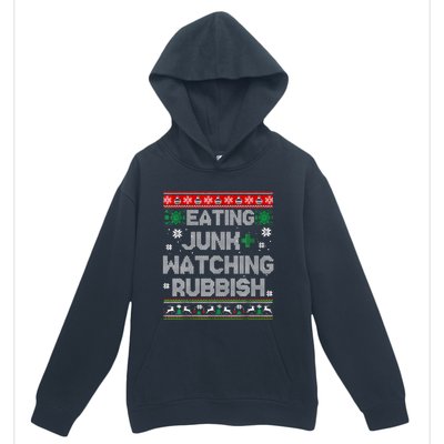 Eating Junk And Watching Rubbish Ugly Christmas Sweaters Urban Pullover Hoodie