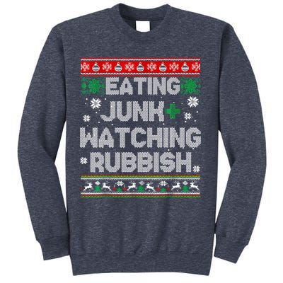 Eating Junk And Watching Rubbish Ugly Christmas Sweaters Sweatshirt